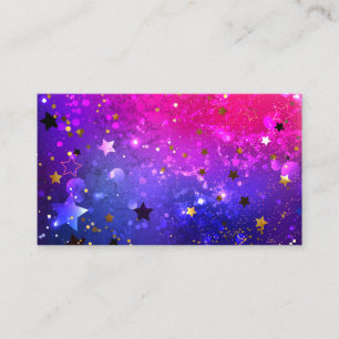 Shiny Pink Blue Background Loyalty Card