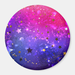 Shiny Pink Blue Background Magnet