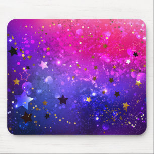 Shiny Pink Blue Background Mouse Pad