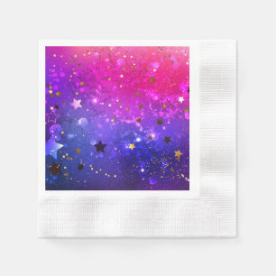 Shiny Pink Blue Background Napkin