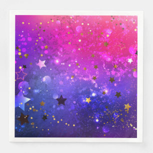 Shiny Pink Blue Background Napkin