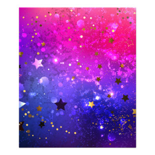Shiny Pink Blue Background Photo Print