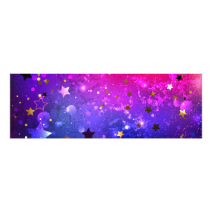Shiny Pink Blue Background Photo Print