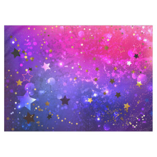 Shiny Pink Blue Background Tablecloth