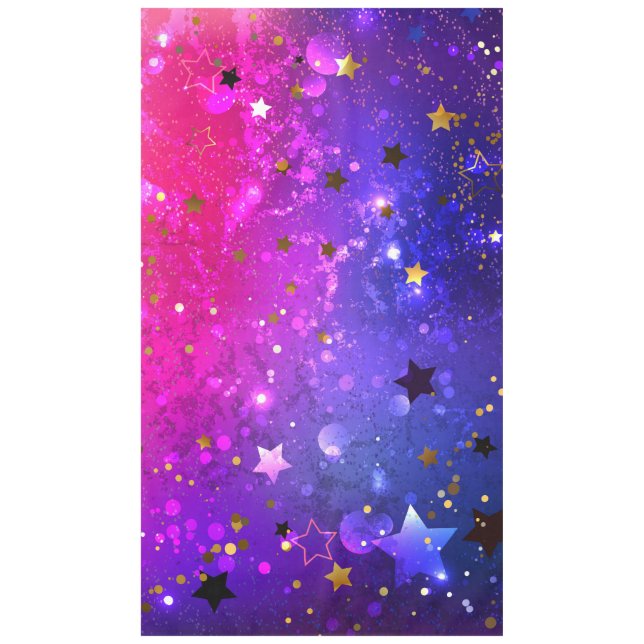 Shiny Pink Blue Background Tablecloth (Front)