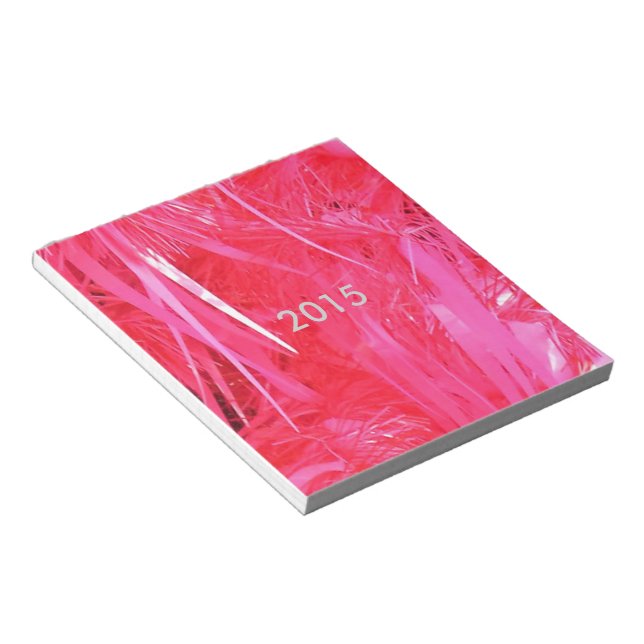 Shiny Pink Christmas Tree Notepad (Angled)