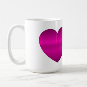 Shiny Pink Heart Heart Mug