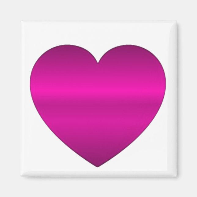 Shiny Pink Heart Magnet (Front)