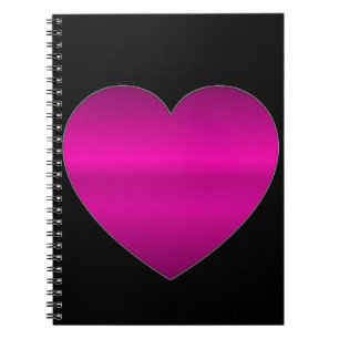 Shiny Pink Heart Notebook