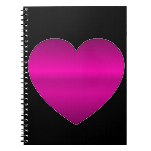 Shiny Pink Heart Notebook (Front)
