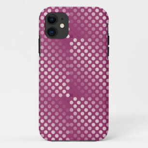 Shiny Pink Polka Dot Patterns iPhone 11 Case