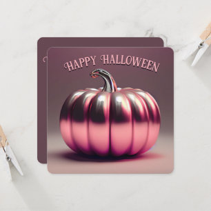 Shiny Pink Pumpkin Invitation