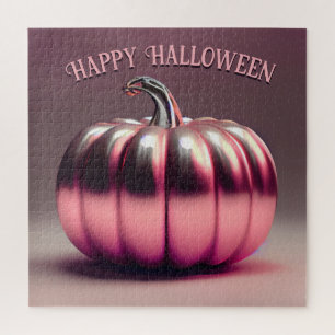Shiny Pink Pumpkin Jigsaw Puzzle