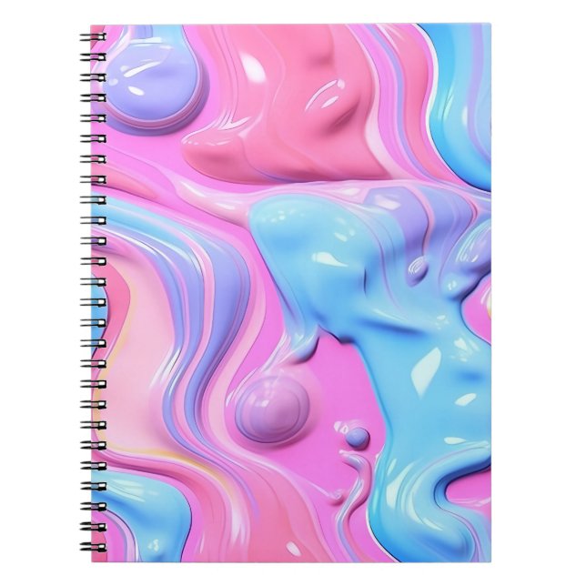 Shiny Plastic Bubble Abstract Notebook (Front)