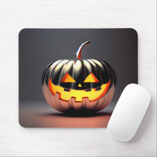 Shiny Pumpkin Halloween Mouse Pad