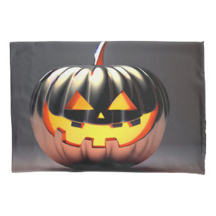 Shiny Pumpkin Halloween Pillowcase