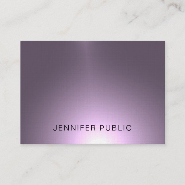 Shiny Purple Elite Glam Design Luxury Professional Business Card (Front)