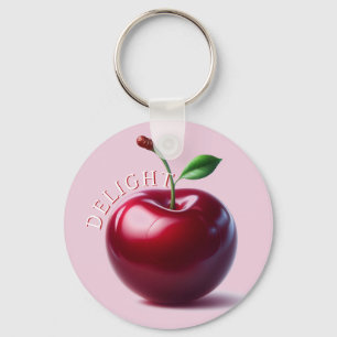 Shiny Red Cherry Delight  Key Ring