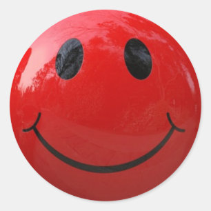 Shiny Red Face Sticker