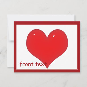 Shiny Red Heart (Add Your Text) Invitation