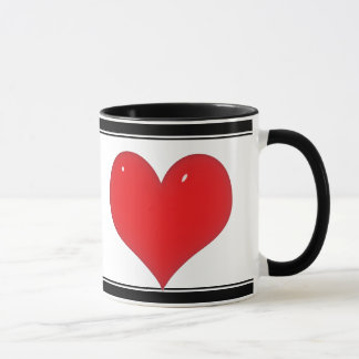 Shiny Red Heart (Add Your Text) Mug