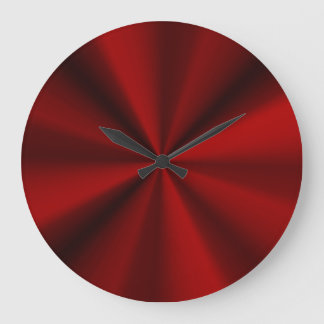 Shiny red large clock