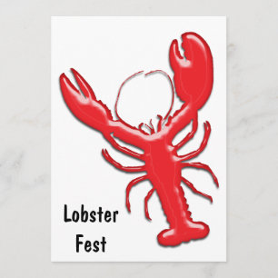 Shiny Red Lobster Invitation