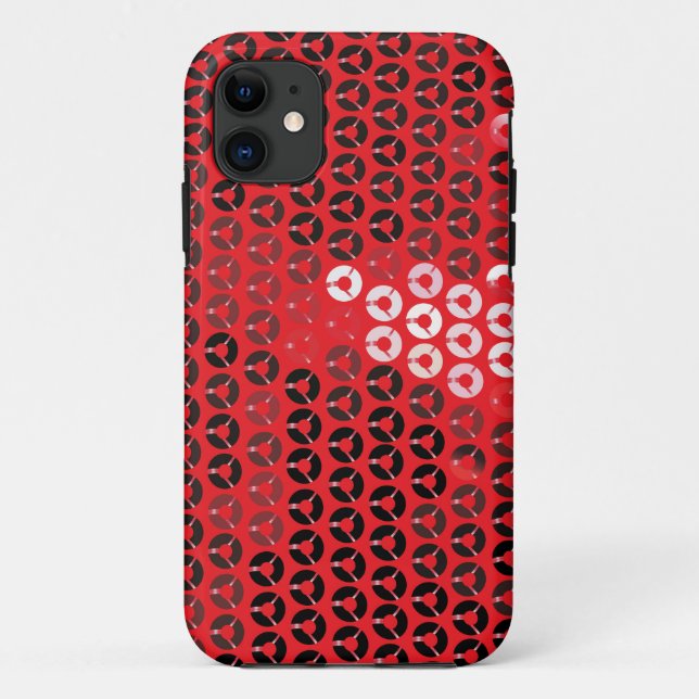 shiny red sequins Case-Mate iPhone case (Back)