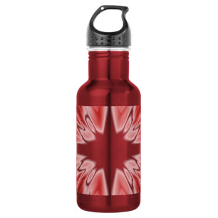 Shiny red silk star 532 ml water bottle