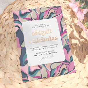 Shiny Retro Groovy Colourful Abstract Wedding