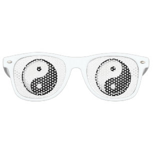 Shiny Round Yin Yang Symbol Retro Sunglasses