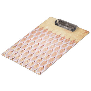 Shiny Salmon Pink Glitter Mermaid Fish Scales Clipboard