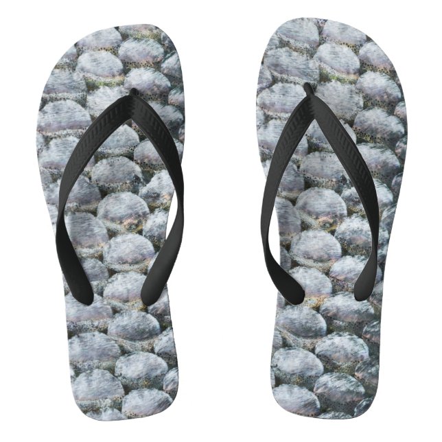 Shiny Salmon Scales Thongs (Footbed)