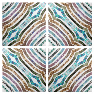 Shiny  Seashell  Scalloped Strips  Ceramic Tile