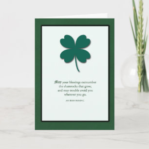Shiny Shamrocks St. Patrick's Day Card
