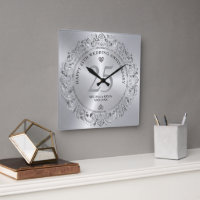 Shiny Silver Swirls Circle 25 Wedding