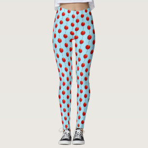 Shiny Simple Red Balloons Birthday Party Pattern Leggings