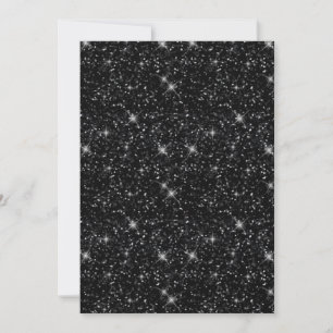 Shiny Sparkle Black Universe Lover Stars Astrology Invitation