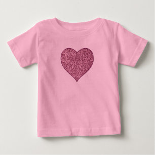 Shiny sparkling heart baby T-Shirt