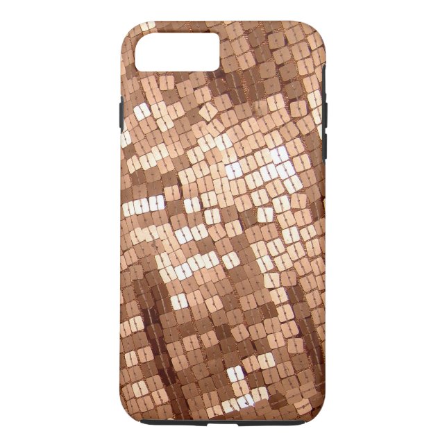 Shiny Sparkly Copper Coloured Sequins Case-Mate iPhone Case (Back)