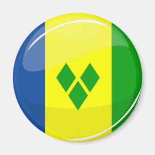 Shiny St. Vincent and Grenadines Flag Magnet