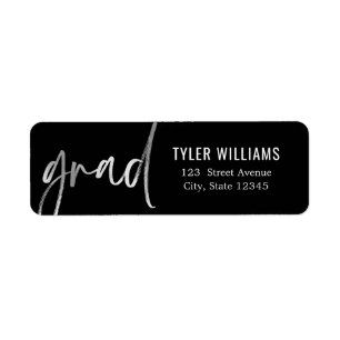 Shiny Strokes EDITABLE COLOR Graduation Address Return Address Label