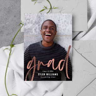 Shiny Strokes Graduation Announcement Invitation