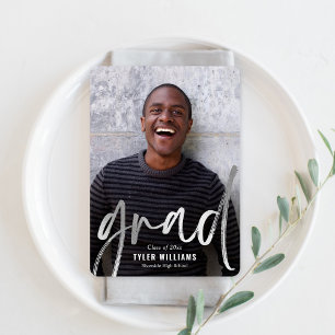 Shiny Strokes Graduation Announcement Invitation