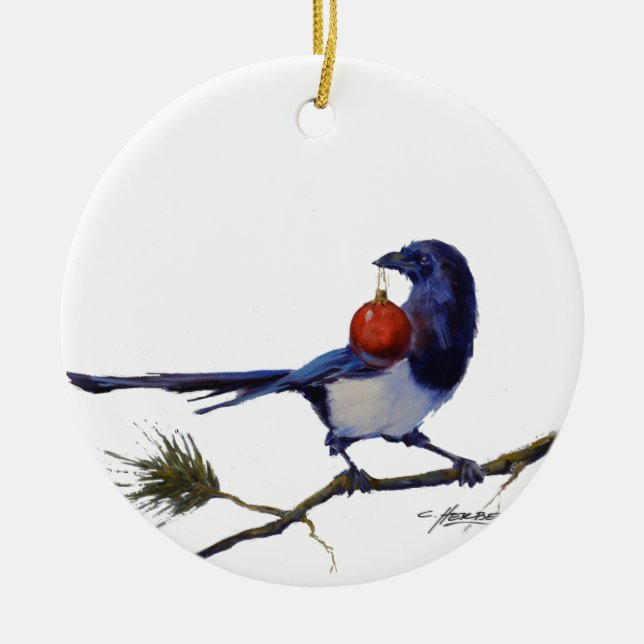 Shiny Things Ceramic Ornament (Front)