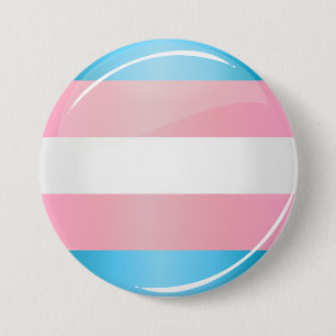 Shiny Transgender Pride Flag 7.5 Cm Round Badge