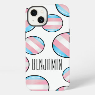 Shiny Transgender Pride Flag iPhone Case