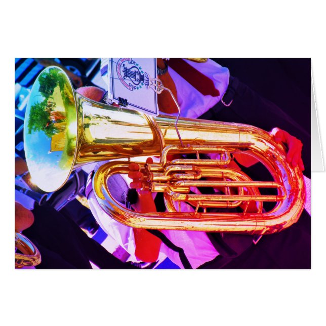 Shiny Tuba Slanted Perspective Brass Band (Front Horizontal)