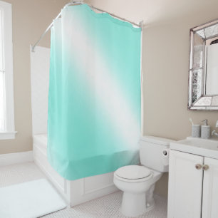Shiny Turquoise Shower Curtain