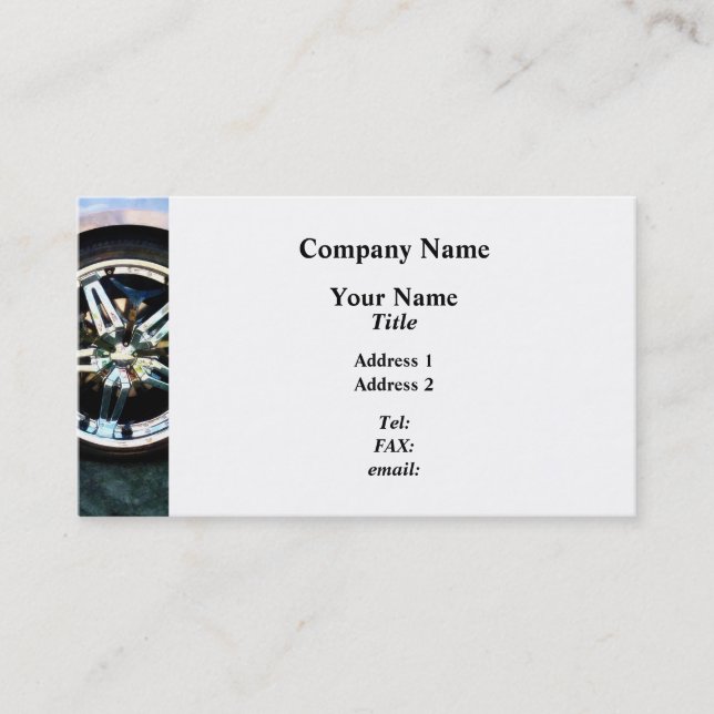 Shiny Wheels Business Card (Front)
